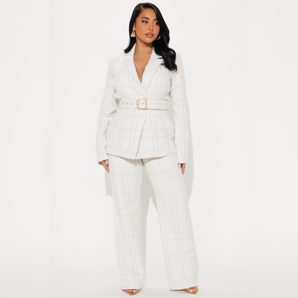 Fashion Nova Tweed Pant Set